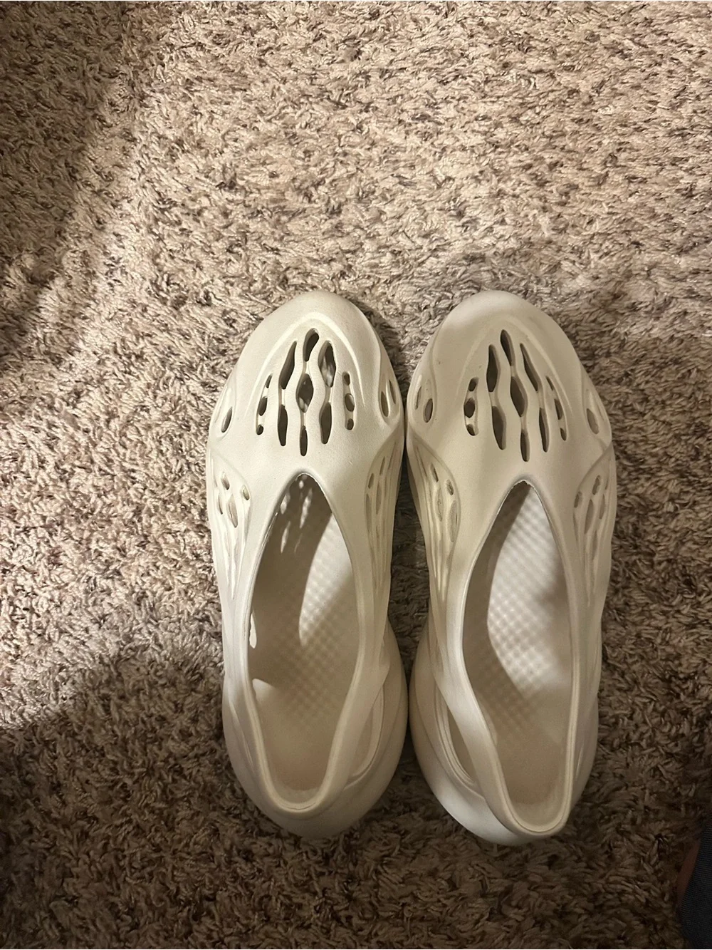White Foam Slip-On Sculpted Clog Shoes